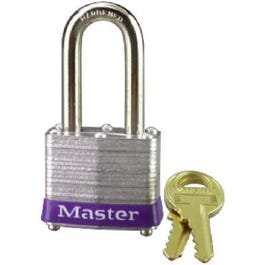 1-1/2 In. Keyed Laminated Padlock, 2-In. Long Shackle Hot on Sale