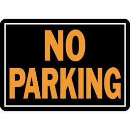 “No Parking” Sign, Hy-Glo Orange/Black Aluminum, 10 x 14-In. on Sale