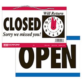 “Open/Closed” Clock, 5-3/4 x 11-1/4-In. Fashion