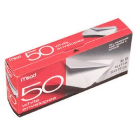 #10 White Envelopes, 4-1/8 x 9.5-In., 50-Ct. Fashion