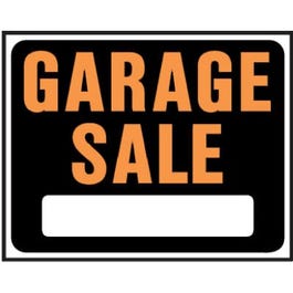 “Garage Sale” Sign, Hy-Glo Orange/ Black Plastic,  15 x 19-In. Sale