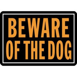 “Beware Of Dog” Sign, Hy-Glo Orange/Black Aluminum, 10 x 14-In. Hot on Sale