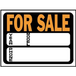 “Auto For Sale” Sign, Hy-Glo Orange/ Black Plastic, 9 x 12-In. Fashion