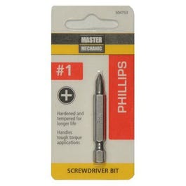 #1 Phillips Screwdriver Bit, 2-In. Supply