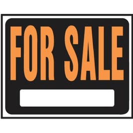 “For Sale” Sign, Hy-Glo Orange/ Black Plastic, 15 x 19-In. Online now