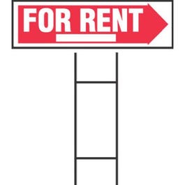 “For Rent” Sign, Corrugated Plastic, 10 x 24-In. Discount