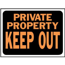 “Private Property/Keep Out” Sign, Plastic, 9 x 12-In. Hot on Sale