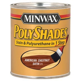 1-Qt. American Chestnut Satin Polyshades Wood Stain Supply