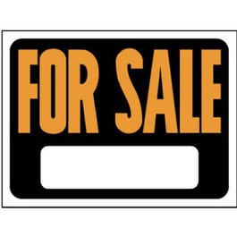 “For Sale” Sign, Hy-Glo Orange/ Black Plastic, 9 x 12-In. Online