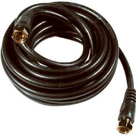 12-Ft. Black RG6 Coaxial Cable With “F” Connectors Hot on Sale