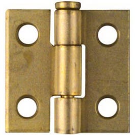 2-Pk., 1 x 1-In. Narrow Hinges, Light-Duty, Dull Brass Fashion