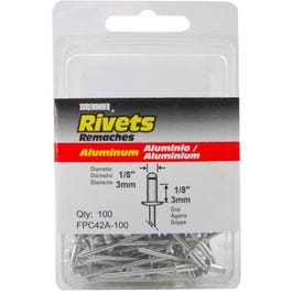 100-Pack Short Aluminum Rivets Supply