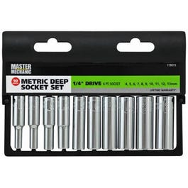 10-Pc. Metric Deep Socket Set, 1/4-In. Drive Hot on Sale