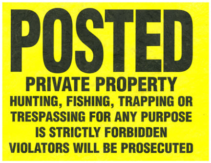 11  X 11  YELLOW TYVEC SIGNS POSTED PRV P Discount
