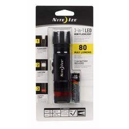3-In-1 Mini LED Flashlight, Black on Sale