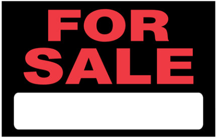 15  X 19  BLACK AND RED FOR SALE SIGN on Sale