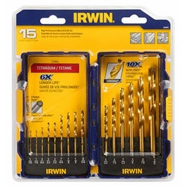 15-Piece Pro Titanium Drill Bit Set Online Sale