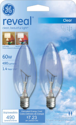 25W B10 Cand. Reveal Clear 2 pk Discount