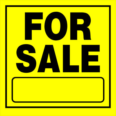 11  X 11  YLLW/BLCK FOR SALE SIGN Discount