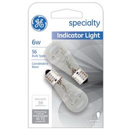 2-Pk., 6-Watt Clear Light Bulbs Discount