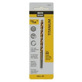 13/64 x 3-5/8-In. High-Speed Steel Drill Bit, Titanium Coated Discount