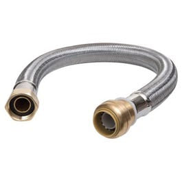18-In. Stainless Steel Braided Water Heater Connector, Lead-Free, 3/4 x 3/4 FIP Online Hot Sale