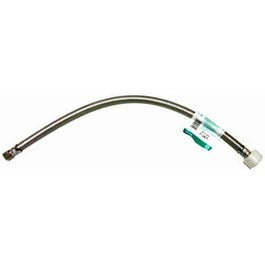 20-In. Toilet Connector, Braided Stainless Steel, 3/8 Compression x 7/8-In. Female Ballcock Thread Supply