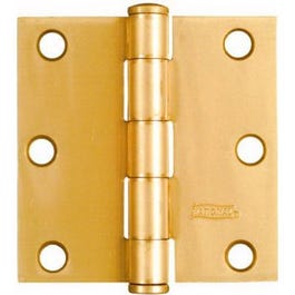 2-Pk., 3 x 3-In. Dull Brass Residential Door Hinges Supply