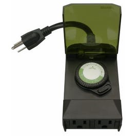 2-Outlet Outdoor 24-Hour Mechanical Outlet Programmable Timer Online