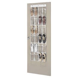 24-Pocket Over-The-Door Shoe Organizer, Clear Vinyl Fashion