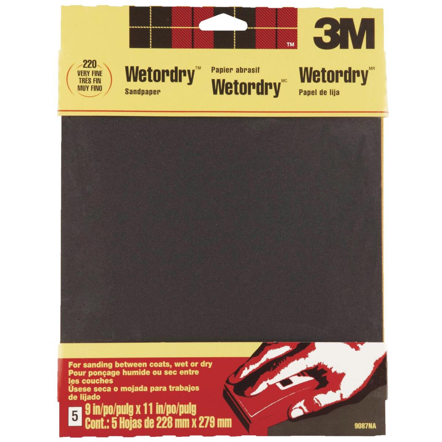 3M Wetordry 9 In. x 11 In. 220 Grit Very Fine Sandpaper (5-Pack) Online Hot Sale