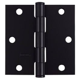 3.5 x 3.5-In. Black Square Corner Door Hinge Fashion