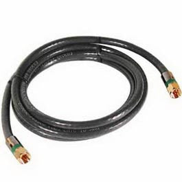 6-Ft. 18 AWG Black Quad Shielded RG6 Coaxial Cable Online Sale