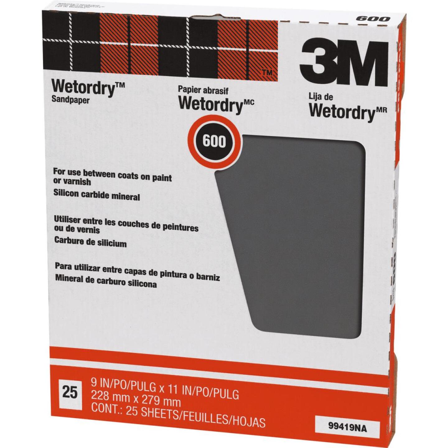 3M Wetordry Pro-Pak 9 In. x 11 In. 600 Grit Super Fine Sandpaper (25-Pack) Fashion