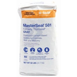 581 Waterproof Coating, Cement Based, Gray, 50-Lbs. Supply