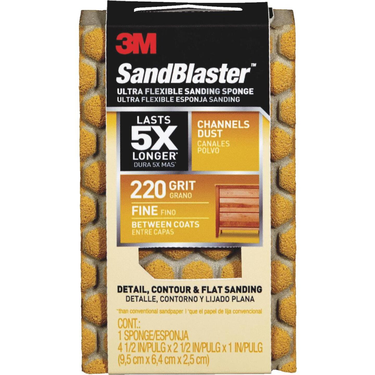 3M SandBlaster Ultra Flexible 2-1/2 In. x 4-1/2 In. x 1 In. 220 Grit Fine Sanding Sponge Discount
