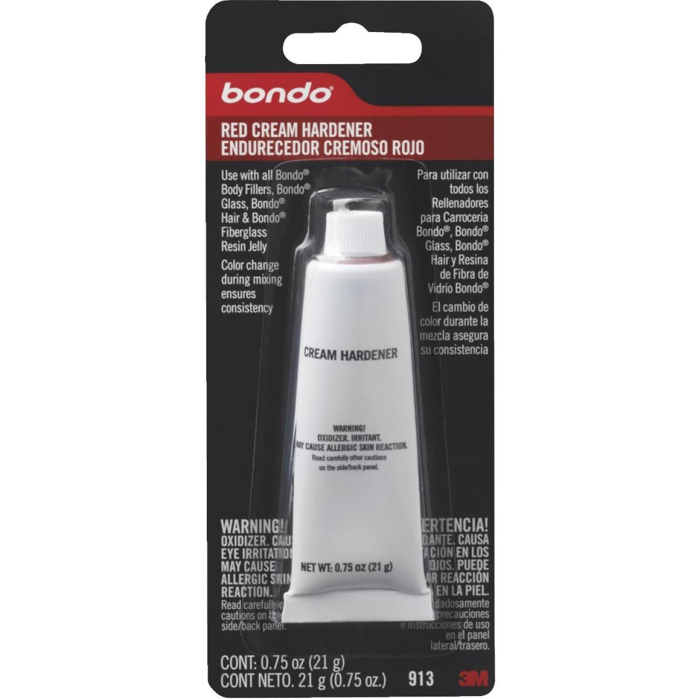 3M Bondo 0.75 Oz. Red Cream Body Filler Hardener Fashion