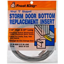 37-Inch Gray Vinyl Storm Door Bottom T Section Insert Supply
