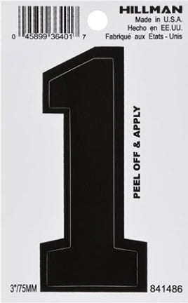 3IN BLACK VINYL DIE CUT ADHES NUMBER 7 Hot on Sale