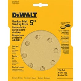 5-Pk., 5-In. 8-Hole 150-Grit Hook-and-Loop Random Orbit Sandpaper Online Hot Sale