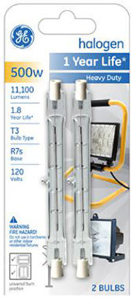 500W HALOGEN T3 BULB QUARTZ R7S BASE 2PK Online now