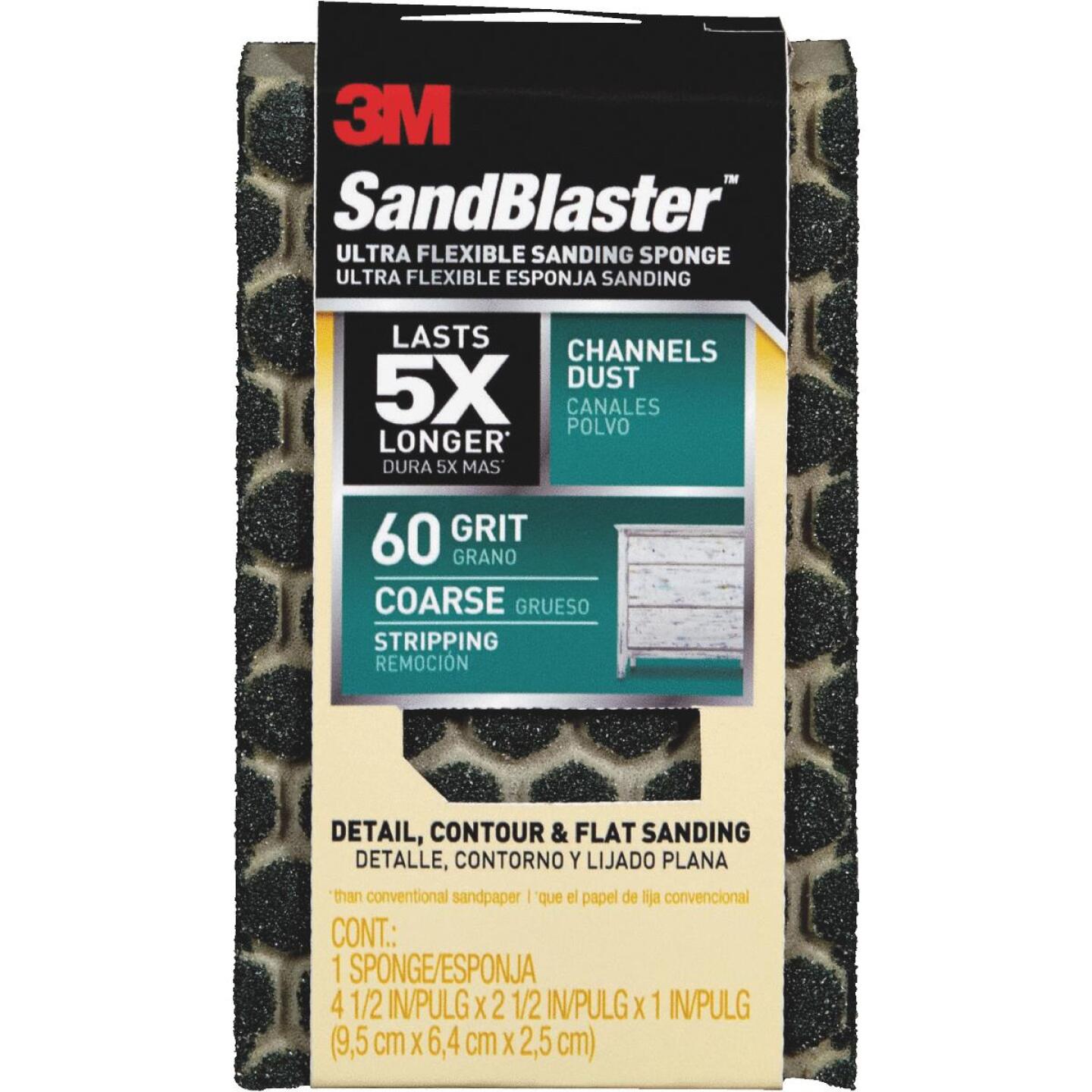 3M SandBlaster Ultra Flexible 2-1/2 In. x 4-1/2 In. x 1 In. 60 Grit Coarse Sanding Sponge Discount