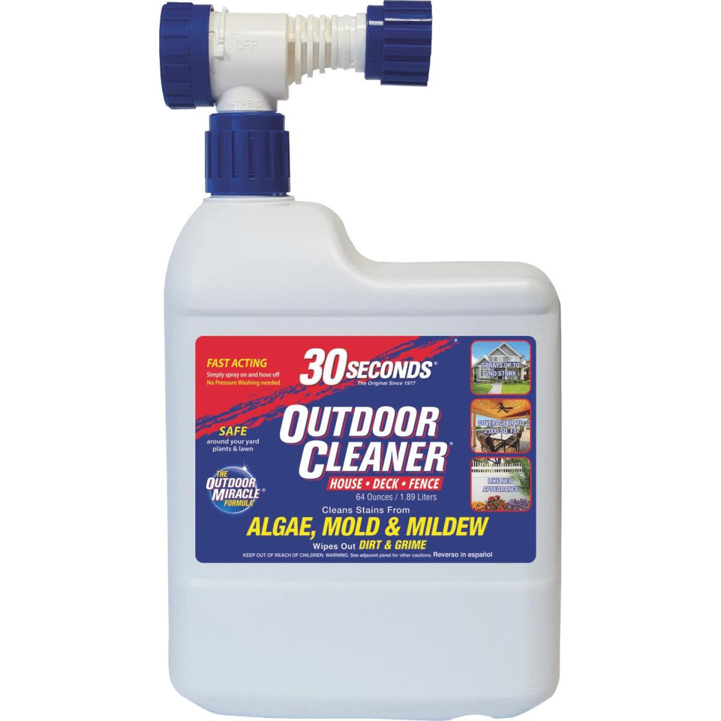 30 seconds Outdoor Cleaner 64 Oz. Ready To Spray Hose End Algae, Mold & Mildew Stain Remover Hot on Sale