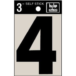 Address Numbers, “4”, Black Vinyl, Adhesive, 3-In. Hot on Sale