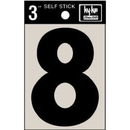 Address Numbers, “8”, Black Vinyl, Adhesive, 3-In. Sale