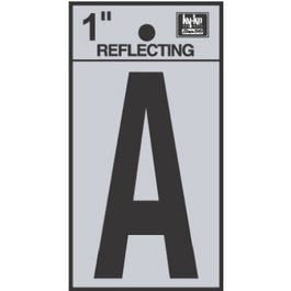 Address Letters, “A”, Reflective Black/Silver Vinyl, Adhesive, 1-In. Online