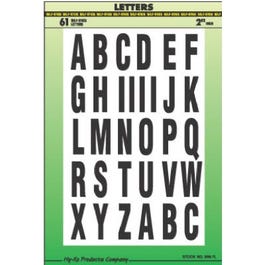 Address Letters, Vinyl Adhesive, Black on White, 2-In., Pkg. Discount