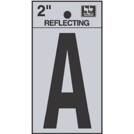 Address Letters, “A”, Reflective Black/Silver Vinyl, Adhesive, 2-In. Discount