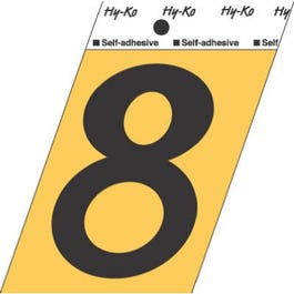 Address Numbers, “8”, Angle-Cut, Black & Gold Adhesive, 3.5-In. on Sale
