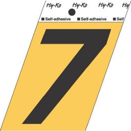 Address Numbers, “7”, Angle-Cut, Black & Gold Adhesive, 3.5-In. Hot on Sale